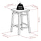 Winsome Carter Bar Stool, Walnut