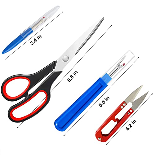 10 Pcs Sewing Seam Rippers, 4 Big and 4 Small Handy Stitch Ripper Sewing Tools with 2 Scissors for Sewing Crafting Thread Removin