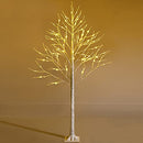 Costway Lighted Birch Tree, White Birch Tree w/Warm White LED Lights, Artificial Christmas Twig Tree for Holiday Festival Christmas Decoration, Artificial Christmas Birch Tree (1.8 M)