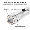 POPETPOP Magnetic Pickup Tool with LED Light Telescoping Grabber Flashlight Retrieving Magnet Gadget for Christmas Stock Stuffers (Without Battery)