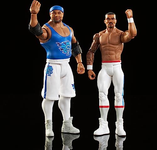 Mattel WWE Action Figure Battle Pack 2 Pack with Mattel WWE Championship Title Championship Showdown The New Day Montez Ford & Angelo Dawkins