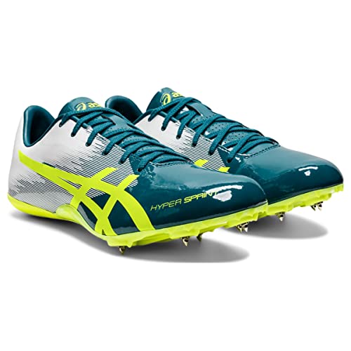 ASICS Hyper Sprint 7, Velvet Pine/Safety Yellow, 6 Wide Women/4.5 Men