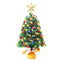 Tabletop Mini Christmas Tree, 60CM Small Xmas Tree Artificial Christmas Tree with 30 LED Lights Star and Hanging Ornaments, Perfect for Christmas New Year Decoration Tree Decor