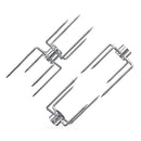onlyfire Double Ended 8-Prong Rotisserie Fork + 4-Prong Meat Forks (2 Pieces), BBQ Grill Rotisserie Chicken Forks Kit, Fits 12 MM Hexagon & 10 MM and 8 MM Square Spit Rods