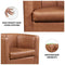 Yaheetech Accent Chair, PU Leather, Modern and Comfortable Armchairs, Upholstered Barrel Sofa Chair for Living Room Bedroom Waiting Room, 2PCS, Brown