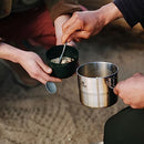 Stanley Adventure Stainless Steel Camping Cooking Set for Two 1.0L / 1.1 QT with Bowls and Sporks - 6 Piece Camp Cook Set - Stainless Steel Pot with Lid - Cookware for Backpacking and Camping