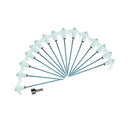 15x Heavy Duty Steel Screw/Drill Camping Tent Pegs with Glow in The Dark Head