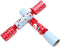 Toyland® Pack of 10 Large Family Christmas Crackers - Santa & Rudolph Design - Red & Blue