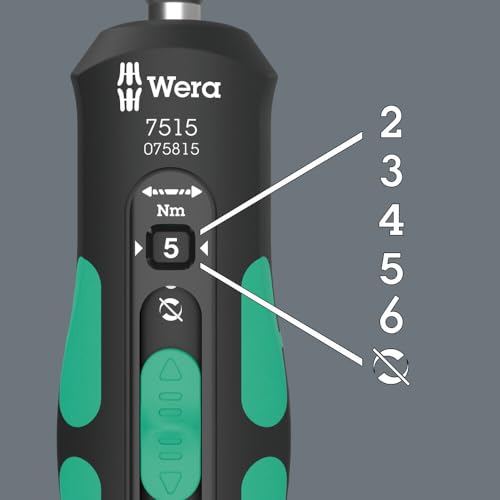 Wera 7515 Kraftform Safe-Torque Speed Screwdriver, 2-6 Nm