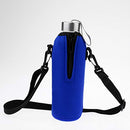 2pcs Water Bottle Holder Insulated Water Bottle Carrier/Bag/Pouch/Case/Cover/Sleeve with Shoulder Strap Zipper Buckle