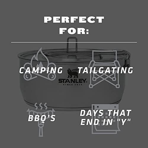 Stanley Even Heat Essential Pot Set, 4-Piece Camping Cookware Set with Stainless Steel Pots and Pans, Utensils, Lids, and Cooking Accessories, Outdoor Travel Kit for Campsites, Hiking, and More