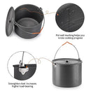 Naturehike Camping Pot, 6-10 Person Big Size 6L and 10L Cookware Aluminium Alloy Cooking Pot Utensils for Camping Picnic Pot with Storage Bag (10L)