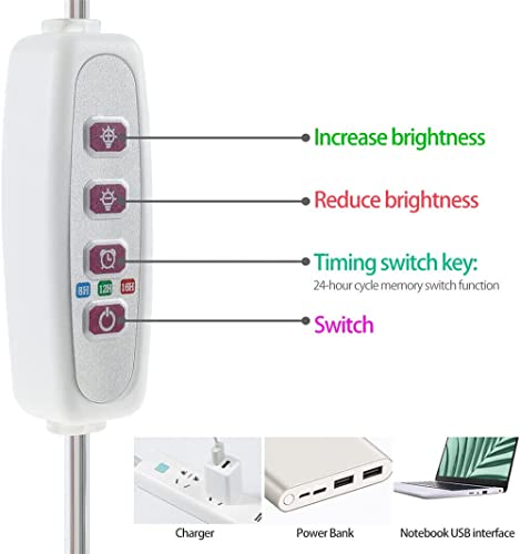 USB LED Grow Light Plant Full Spectrum Dimmable Indoor Flower Indoor Strip Lamp (30CM/168LED(4X Strip))