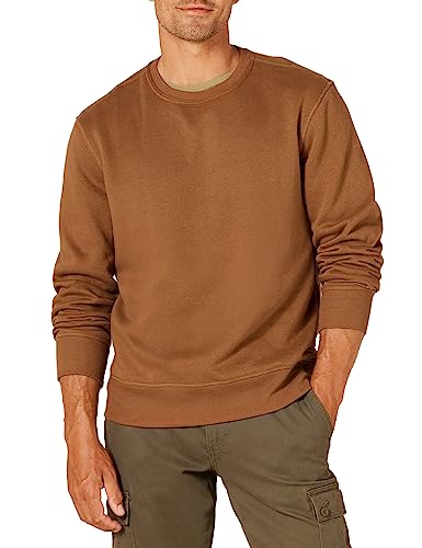 Amazon Essentials Men's Fleece Crewneck Sweatshirt (Available in Big & Tall), Toffee Brown, Medium