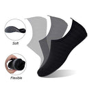 WateLves Water Shoes for Womens Mens Barefoot Quick-Dry Aqua Socks for Beach Swim Surf Yoga Exercise New Translucent Color Soles, Stripe/Black, 3.5-4
