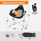 KingCamp 2 Pack Swinging Camping Chair,Lightweight Hammock Camping Chair,Aluminum Alloy Rocker Camp Chair with Headrest Cup Holder Recliner for Outdoor Picnic Beach Sporting Events Concerts Backyard