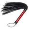 Zhichengbosi 40 cm Riding Crop, Black Faux Leather Paddle Horse Crop and Riding Whip (Red)