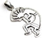 COSUMOSU Kokopelli 925 Sterling Silver Native American Indian Pendant Charm (Round Oval Small Large), Sterling Silver, No Gemstone