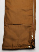 Dickies Men's Duck Insulated Bib Overall, Brown Duck, Small