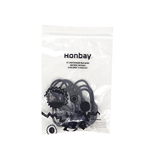 Honbay 10PCS Heavy Duty U Shape Black Nylon Zipper Pulls Zipper Tags Zipper Extension Replacement