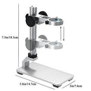 Jiusion Aluminium Alloy Universal Adjustable Professional Base Stand Holder Desktop Support Bracket for Max 3.5cm in Diameter USB Digital Microscope Endoscope Magnifier Loupe Camera (Aluminium Alloy)