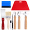 Glarks 9Pcs Wallpaper Smoothing Tool Kit Including 3Pcs Flat Seam Roller, 2Pcs Smoothing Squeegee, 1Pc Paint Brush, 1Pc Putty Knife and 1Pc Craft Knife with 9MM Blades for Adhesive Paper Application