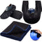 Zhanmai 4 Pcs Bowling Accessories Kit Bowling Shoe Covers Non Slip Bowling Ball Seesaw Bowling Ball Cleaning Pad Microfiber Bowling Ball Shammy Leather Towel (Medium)