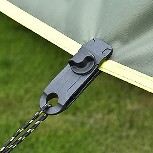 TRIWONDER Tarp Clips with Carabiner 12 Pcs Heavy Duty Lock Grip Tent Clamp Clip Tarp Clips with D-Ring Aluminum Alloy Locking for Holding Up Tarp Car Cover Pool Cover Boat Cover