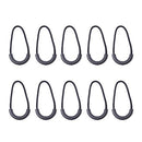 Honbay 10PCS Heavy Duty U Shape Black Nylon Zipper Pulls Zipper Tags Zipper Extension Replacement