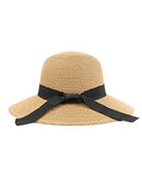 Zylioo Panama Hat Small Head Straw Sun Hat Small Sizes Small Wide Brim Straw Hat UV Summer Hat Holiday Beach Hat Size S, Bow khaki, X-Small-Small