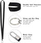 FYY Lanyards for Keys, Pack of 2 Wrist Lanyard and Neck Lanyard for ID Badges Wristlet Strap Keychain Holder Lanyard with 2 Key Rings and 2 Strings Black