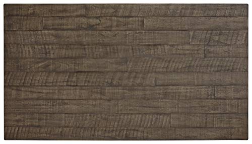 Signature Design by Ashley Havalance Farmhouse Lift Top Coffee Table with Fixed Shelf and 2 Hidden Storage Trays, Gray & White with Weathered Finish