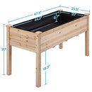 Yaheetech Raised Garden Bed 48x24x30in Elevated Wooden Planter Box with Legs Standing Growing Bed for Gardening/Backyard/Patio/Balcony, 2pcs