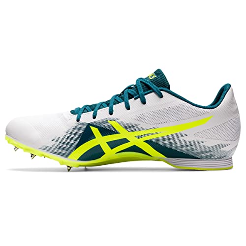 ASICS Unisex Hyper MD 7 Track & Field Shoes, White/Safety Yellow, 9 US