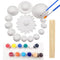 Acrice Solar System Model Kit for Kids Includes 14PCS Mixed Sized Foam Balls, 12PCS Bamboo Sticks, 12 Color Pigments, 2PCS Painting Brushes for School Science Projects and DIY Planet Handcraft