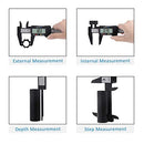 Digital Caliper, Adoric 0-6" Calipers Measuring Tool - Electronic Micrometer Caliper with Large LCD Screen, Auto-Off Feature, Inch and Millimeter Conversion