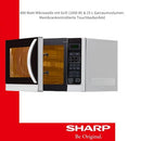 Sharp R742INW 2-in-1 Microwave with Grill / 25 L / 900 W / 1000 W Grill/LED Display / 8 Automatic Programmes/Weight-Controlled Defrosting/Child Lock/Energy Saving Mode/High Rust/Silver