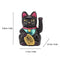 4 Inch Lucky Fortune Cat Maneki Neko, Lucky Cat Decor Hand Waving Welcoming Cat for Home Desk Ornament Gift Giving, Feng Shui Business Ornament Home Decor (Black)