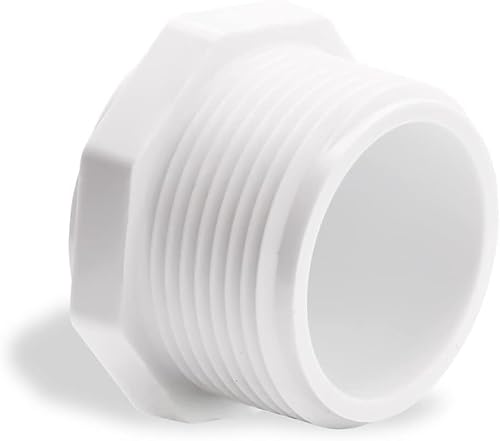 1 Inch PVC Pipe End Cap – Sch 40 MNPT 1 PVC cap – PVC End Cap – 1 Inch Male Threaded Plug - PVC Pipe Cap - PVC Plug Pipe Fitting - PVC Pipe Fittings for Plumbing Water Line