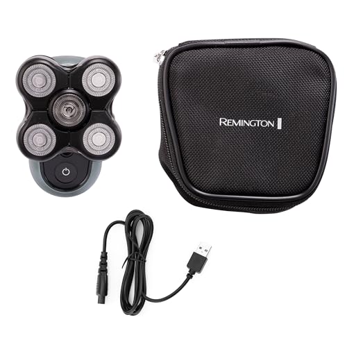 Remington RX7 Ultimate Head Shaver, HC7500AU, 5 Different Cutting Heads, Dual Track Blades for Clean and Comfortable Shave, Ergonomic Design Black 1.0 count