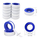 10 Rolls Teflon Tape, BetterJonny 12mmx10m PTFE Pipe Sealant Seal Tape Industrial Thread Seal Tapes Plumbing Waterproof Seal Tape for Shower Head,Water Pipe Sealing Tape,Thread Seal（White）