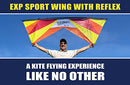 Revolution Kites EXP Sport Wing Kite with Reflex Technology (Handles / Line Set / Instruction Manual / 1 Spare Shaft) (Lime Green / Blue)