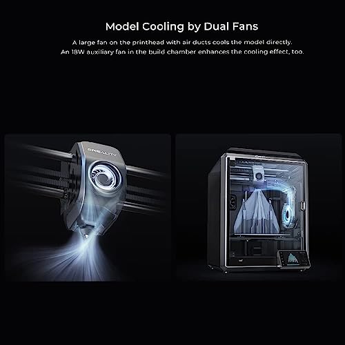 Creality K1 3D 600mm/s Printing Speed 300℃ High-Temp 32mm³/s Flow Hotend Auto Level Dual-Gear Direct Extruder, 220 * 220 * 250mm