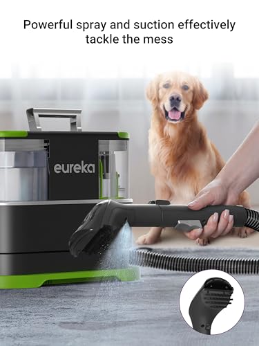 EUREKA NEY100 Portable Carpet and Upholstery Cleaner, Spot Cleaner for Pets, Stain Remover for Carpet, Area Rugs, Upholstery, Coaches and Car with Cleaning Solution