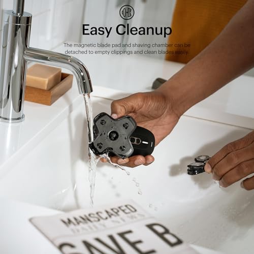 MANSCAPED® The Dome Shaver™ PRO Head Shaver for Bald Men – Five Rotary Blade Design with SkinSafe® & FlexAdjust Technology, Waterproof, USB-C & Wireless Charging Compatible with Travel Lock
