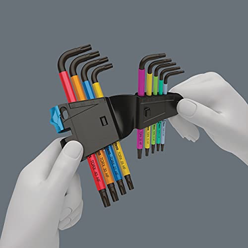 Wera 967/9 Torx Multicolour HF 1 L-Key with Holding Function 9-Pieces Set