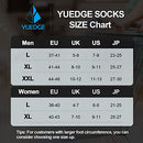 YUEDGE Men's Walking Hiking Socks Moisture Wicking Cushioned Gym Athletic Socks Casual Crew Socks for Size 9-11