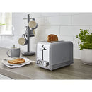 Swan Retro Breakfast Set Kettle 1.8 L, Toaster Bread, Wide Slot, 2 Slices, Digital Microwave 20 litres with 6 Power Levels and Timer, Vintage Design, Grey, One Size