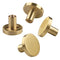 AcbbMNS 10 Pack Brass Cabinet knobs Gold Round Handles 25mm Diameter Single Hole Pulls for Dresser Drawers Cupboard Kitchen Bathroom