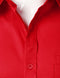 ZEROYAA Men's Casual Urban Stylish Slim Fit Short Sleeve Button Up Dress Shirt with Pocket, Red, 3X-Large